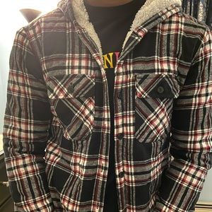 Unisex flannel with with Sherpa lining